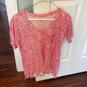 Ann Taylor LOFT, size XS, white and pink/coral